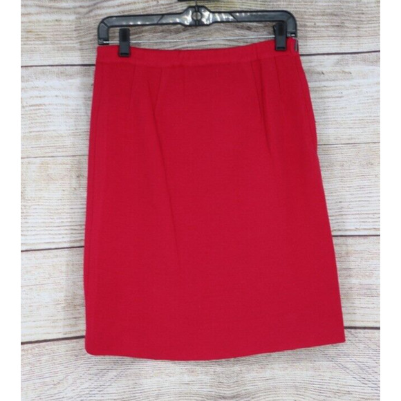 VINTAGE Lilli Russell Womens Size 10 Knit Jacket & Skirt Set Cherry Red - Picture 15 of 16